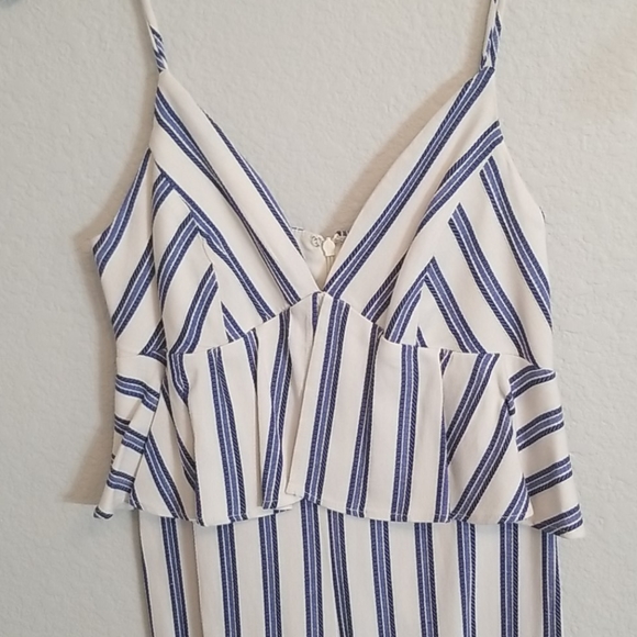 BCBGeneration Striped Peplum Jumpsuit - Picture 14 of 16